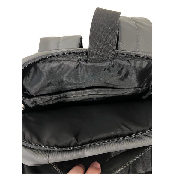 Black Gray No Label 3 Section Padded Laptop Backpack - Picture 5 of 5